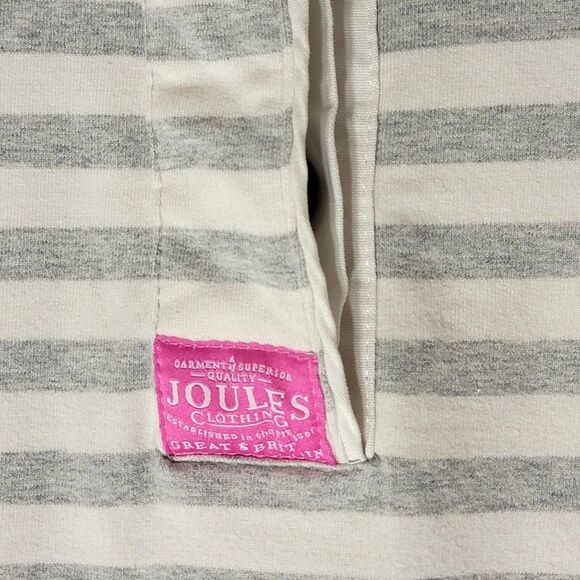 Joules Cowdray Sweatshirt Womens 6 Pullover Pink White Striped Mock Neck Barbie - Picture 7 of 12